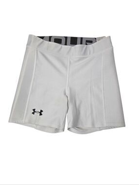Under Armour Utility Women’s Slider Shorts Athletic Padded Softball White Medium